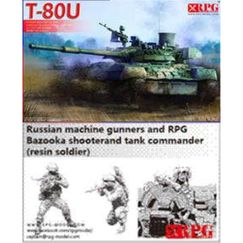 1/35 Russian T-80U Main Battle Tank w/Figure