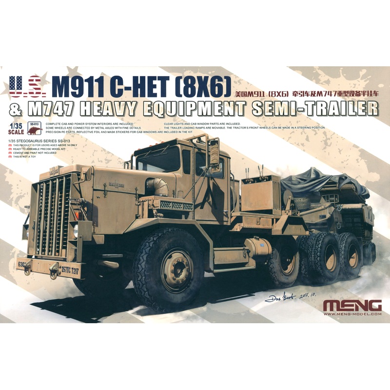 1/35 U.S. M911 C-HET (8x6) and M747 Heavy Equipment Semi-Trailer