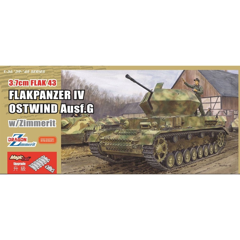 1/35 WW.II German Panzer IV Anti-Air Tank Ostwind w / Zimmerit Coating Magic Track Included