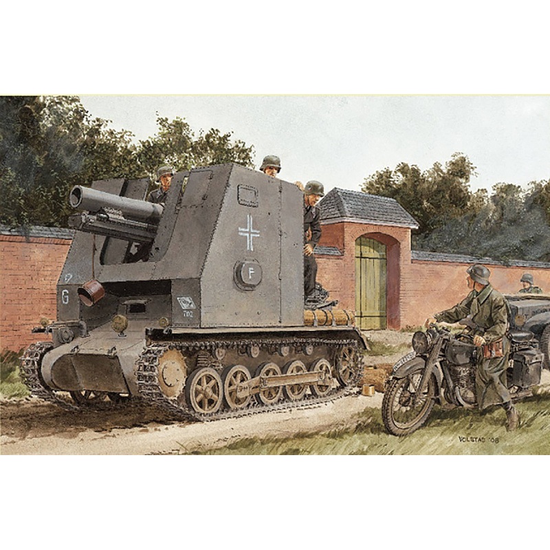 1/35 WWII German Army I Australian 15cm Self-Propelled Heavy Infantry Artillery Magic Track/Aluminum Barrel/Cockpit Interior Parts Included Luxury Kit
