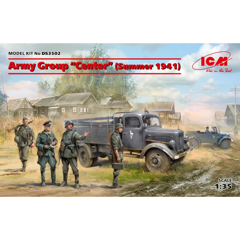1/35 Army Group Center (Summer 1941) Kfz.1, Typ L3000S, German Infantry (4 figures), German Drivers (4 figures)