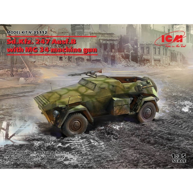 1/35 Germany Sd.Kfz. 247 Ausf.B w/MG34 Machine Gun
