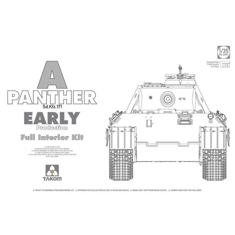 1/35 Panther Sd.Kfz 171 Ausf. A Early Production Full Interior Kit