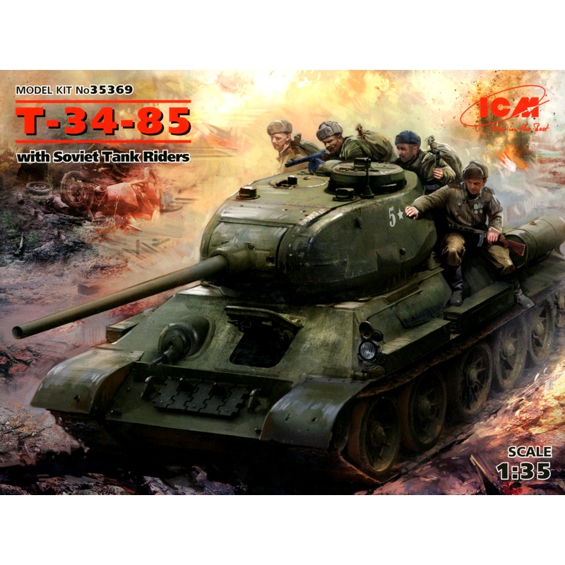 1/35 T-34-85 with Soviet Tank Riders