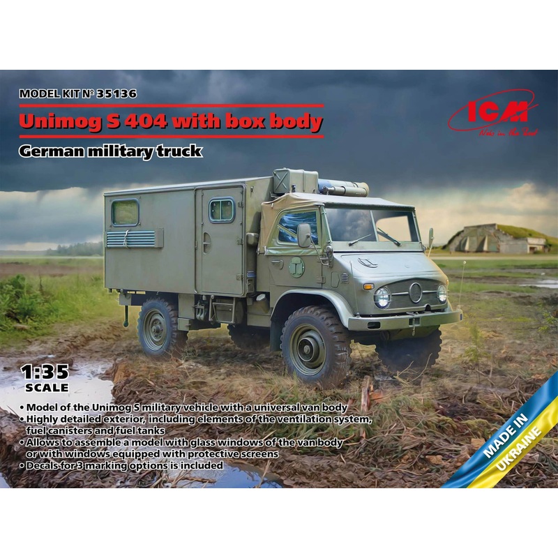 1/35 Unimog S404 Box Body German Military Truck
