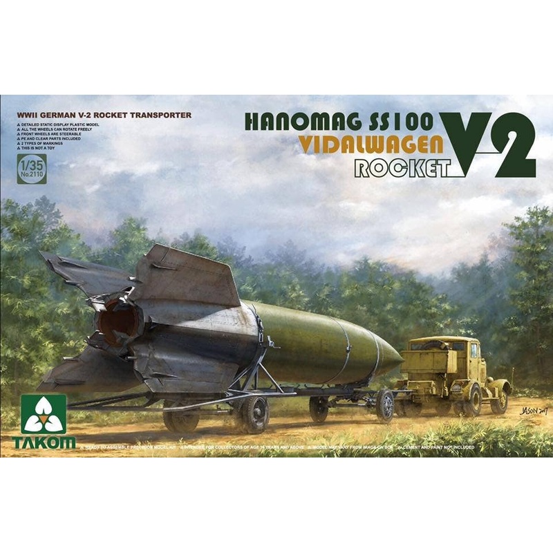 1/35 WW II German V-2 Rocket Transporter Hanomag SS100 Vidalwagen Rocket