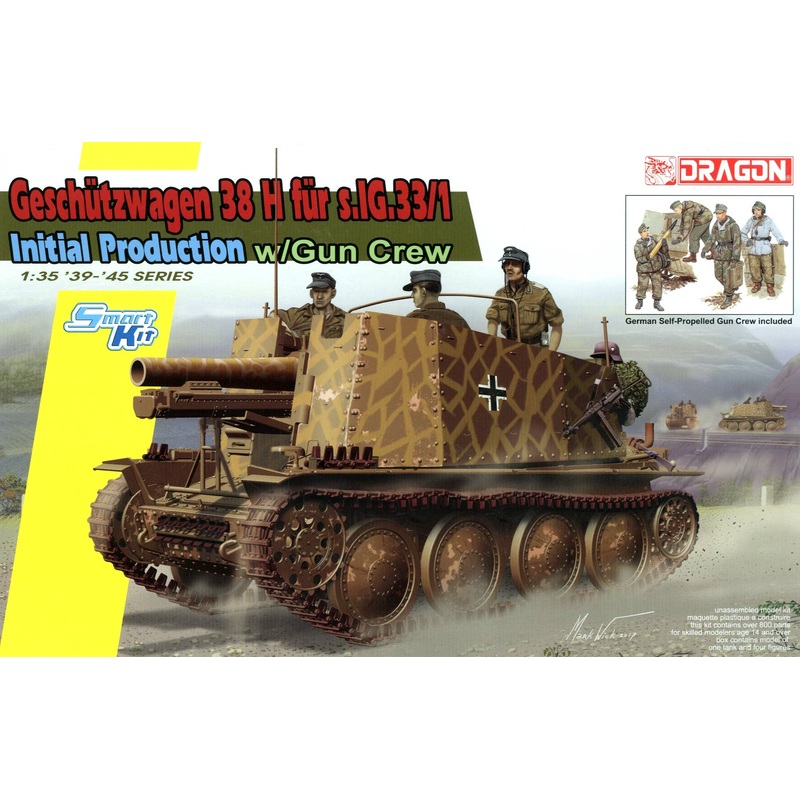 1/35 Geschutzwagen 38 H for s.IG.33/1, Initial Production with Gun Crew