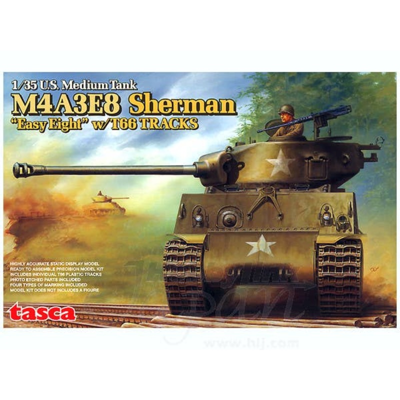 1/35 M4A3E8 Sherman Easy Eight w/T66 Tracks