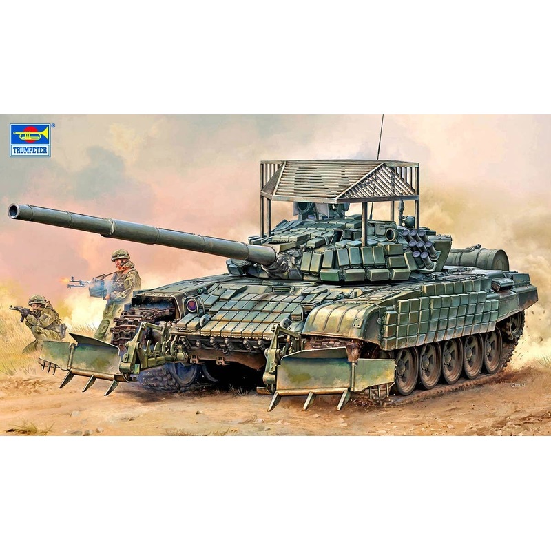 1/35 Russian T-72B1 Main Battle Tank w / KTM-6 & Grating Armor