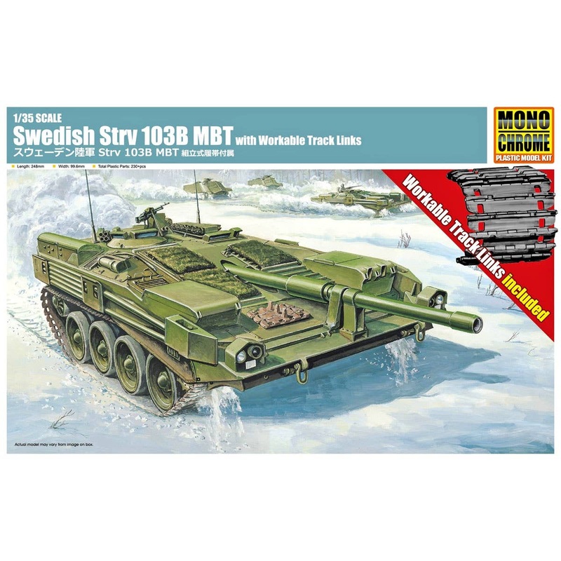 1/35 Swedish Strv 103B MBT with Workable Track Links