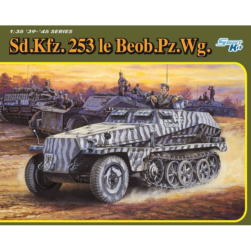 1/35 WW.II German Army Sd.Kfz.253 Light Armored Observation Vehicle Magic Track / Metal Vehicle Width Pole / Figure Included Luxury Specification