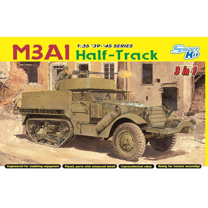 1/35 WW.II US Army M3A1 Half Track 3in1 Figure/ Equipment Included
