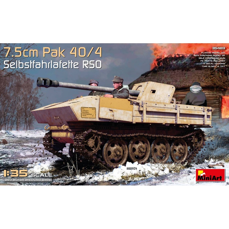1/35 7.5cm Pak 40/4. Selbstfahrlafette RSO