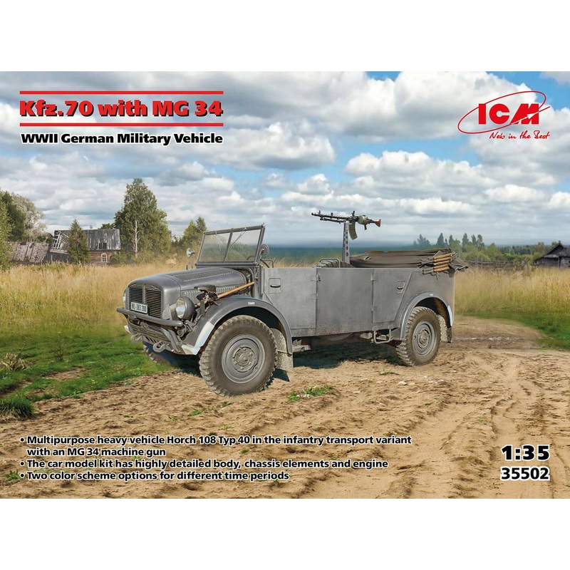 1/35 Kfz.70 with MG 34 WWII German military vehicle