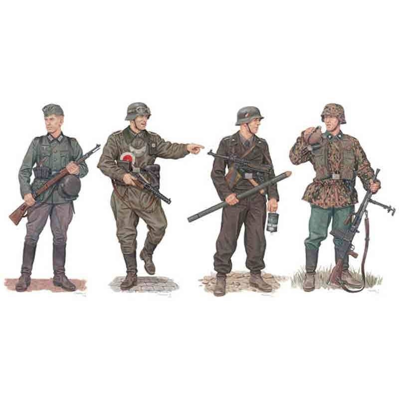 1/35 March to the West, Western Front 1940 (4 Figure Set) with Detail Up Parts (Equipment)