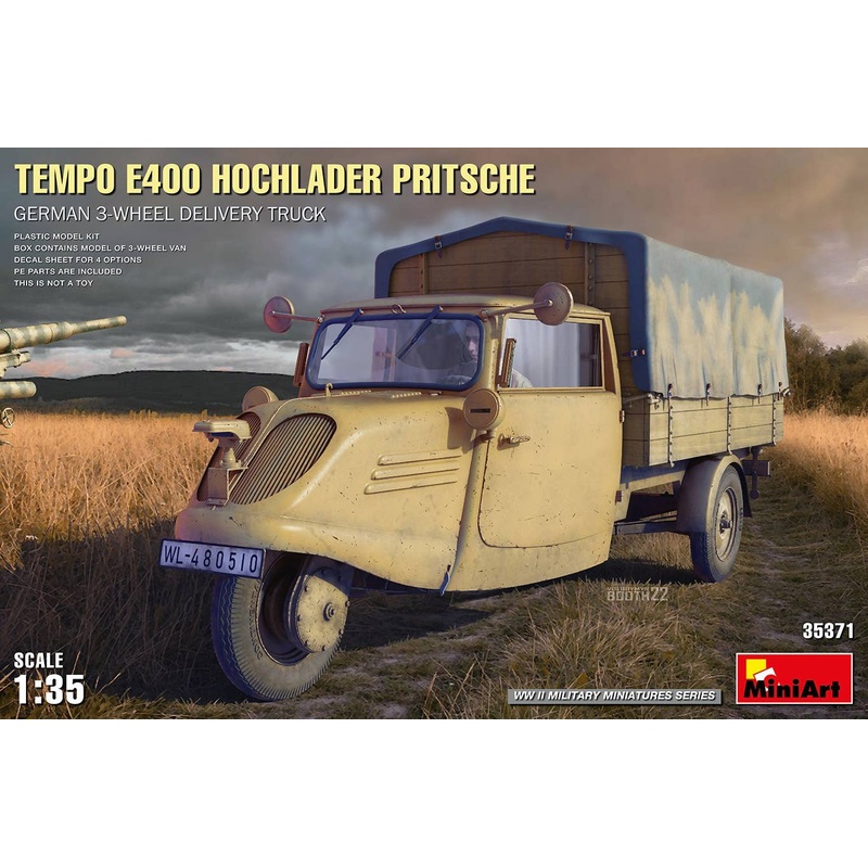 1/35 Tempo E400 Hochlader Pritsche. German 3-Wheel Delivery Truck