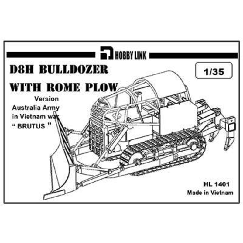 1/35 US D8H Armored Dozer Rome Type Full Kit