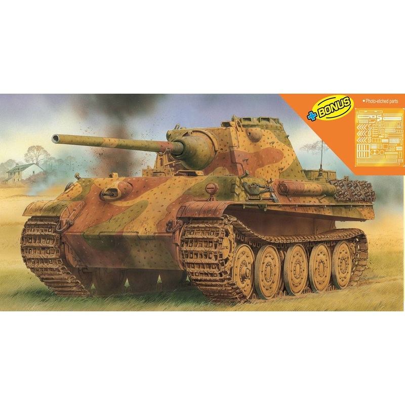 1/35 WW.II German Panther F type Steel Wheel Specification / F type 7.5cm Kwk.42 L / 100 Mounted type (2 In 1) Magic Truck Included