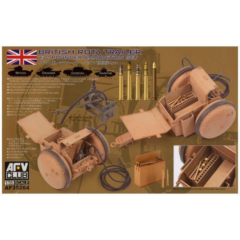 1/35 British Rotatrailer w/ 2-Pounder Ammunition Set