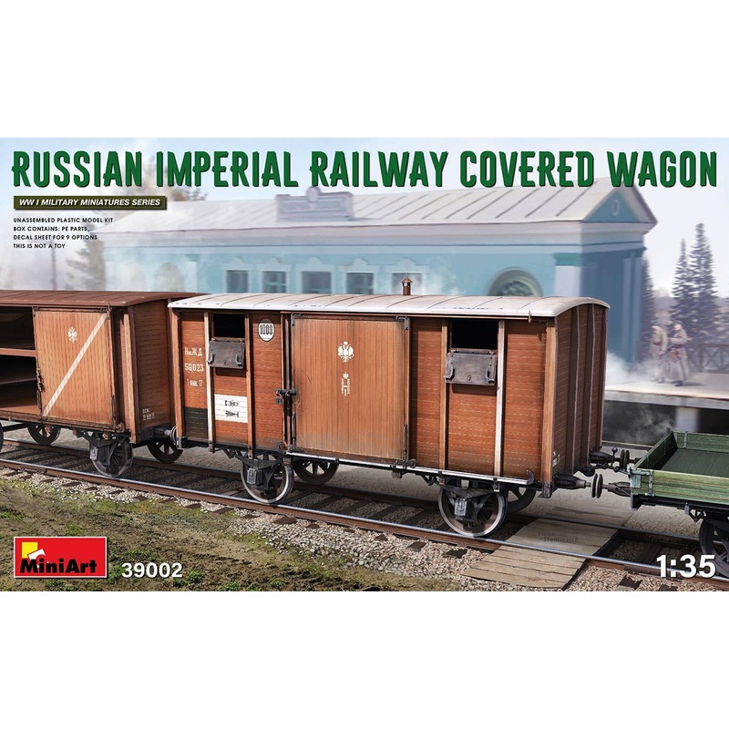 1/35 Russian Imperial Railway Covered Wagon