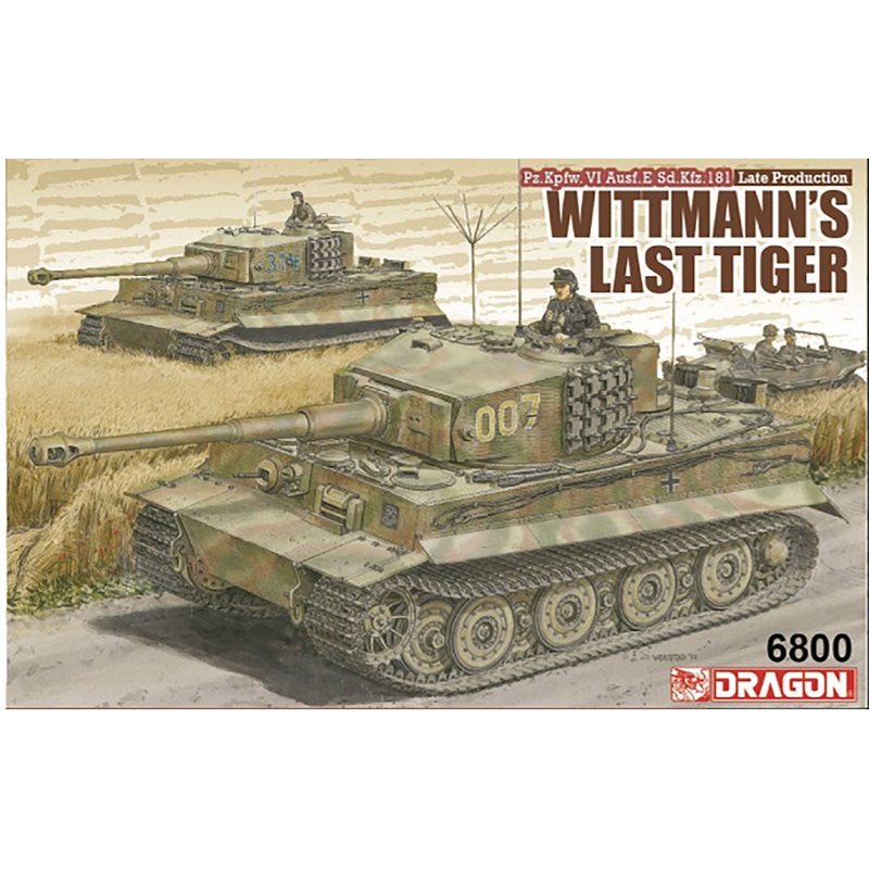 1/35 WWII German Tiger I Late Production Wittmann Last Tiger with Coating/Magic Track/Aluminum Barrel/3D Printed Muzzle Brake/4 Figures/Tank Crew Acrylic Stand Included Luxury Edition