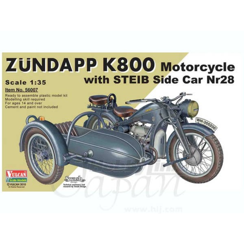 1/35 Zundapp K800 Motorcycle with Steib Side Car Nr28