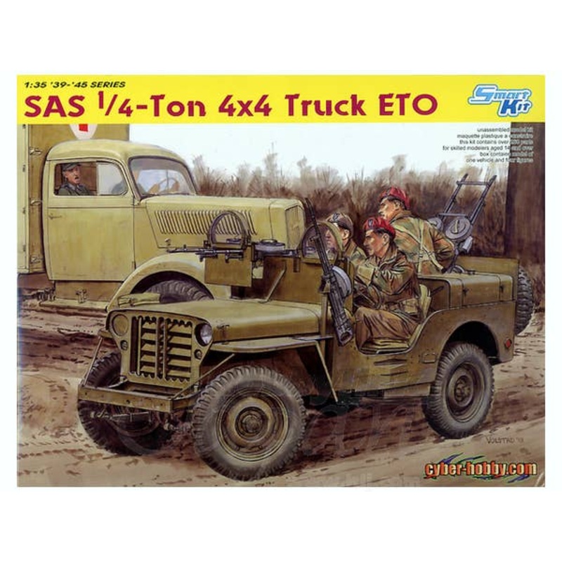 SAS Raider 1/4 Ton 4x4 Truck ETO 1944 + 2nd SAS Regiment Figure Set