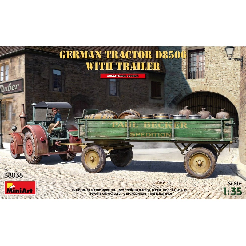1/35 German Tractor D8506 with Trailer