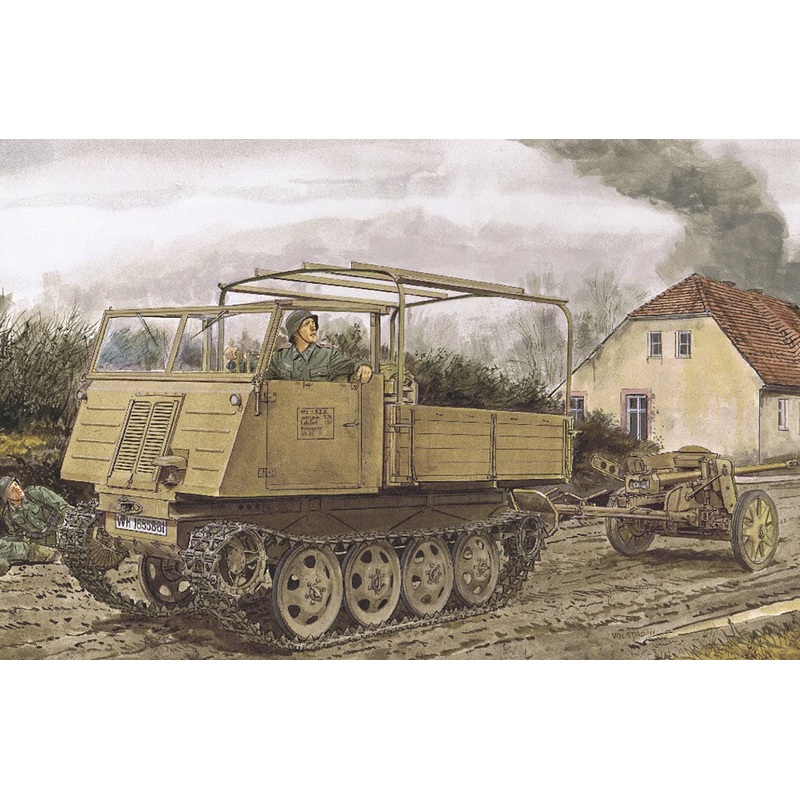 1/35 WW.II German RSO/3 & 5cm Pak38 Anti-Tank Gun Magic Track/Aluminum Barrel/3D Printed Muzzle Brake Included Luxury Version