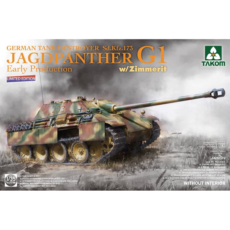 1/35 German Tank Destroyer Sd.Kfz.173 Jagdpanther G1 Early Production w/Zimmerit (Limited edition)