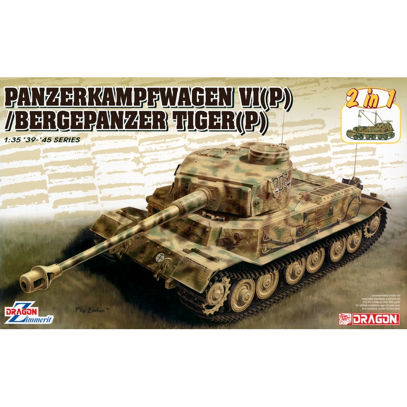 1/35 Panzerkampfwagen VI(P)/Bergepanzer Tiger(P) (2 in 1)