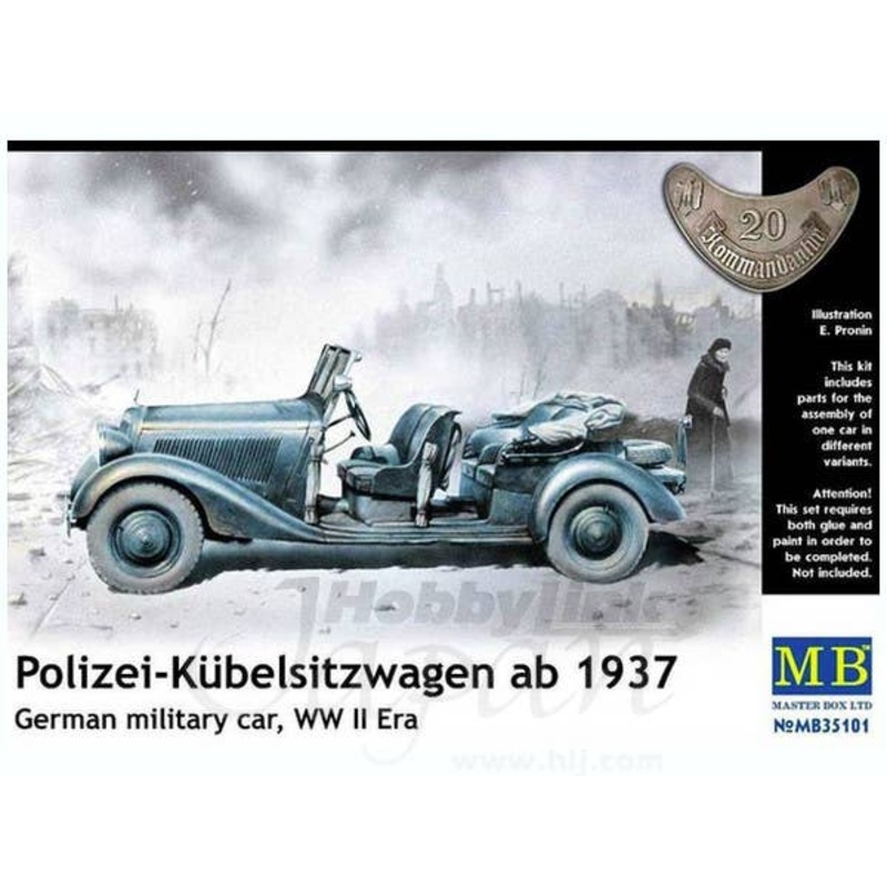 1/35 Polizei-Kubelsitzwagen Ab 1937 German Military Car, WW II Era