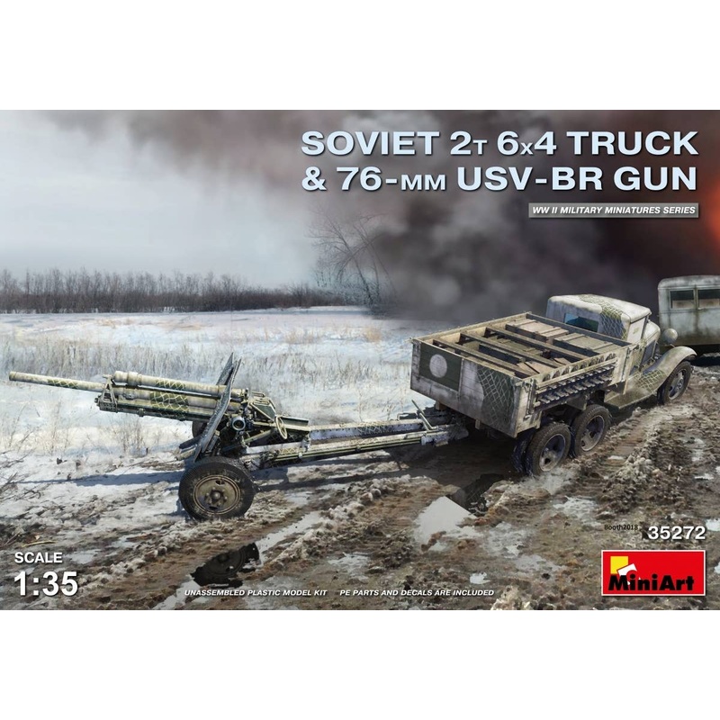 1/35 Soviet 2T 6x4 Truck & 76mm USV-BR Gun