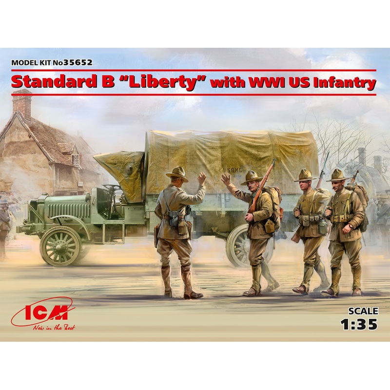 1/35 Standard B Liberty with WWI US Infantry