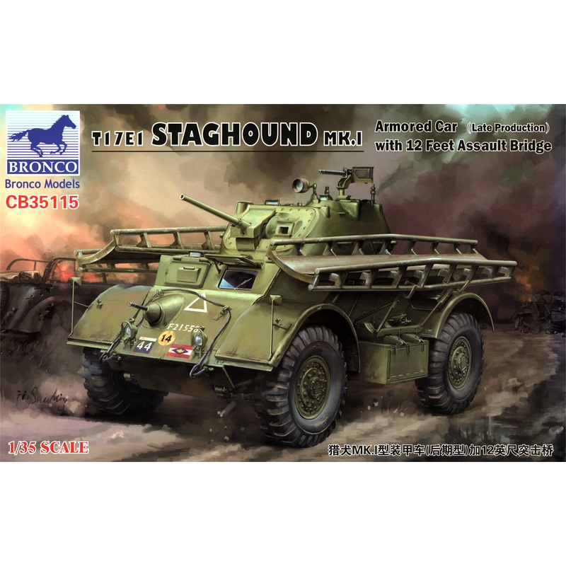 1/35 T17E1 Staghound MK.1 (Late Production) with 12 feet Assault Bridge