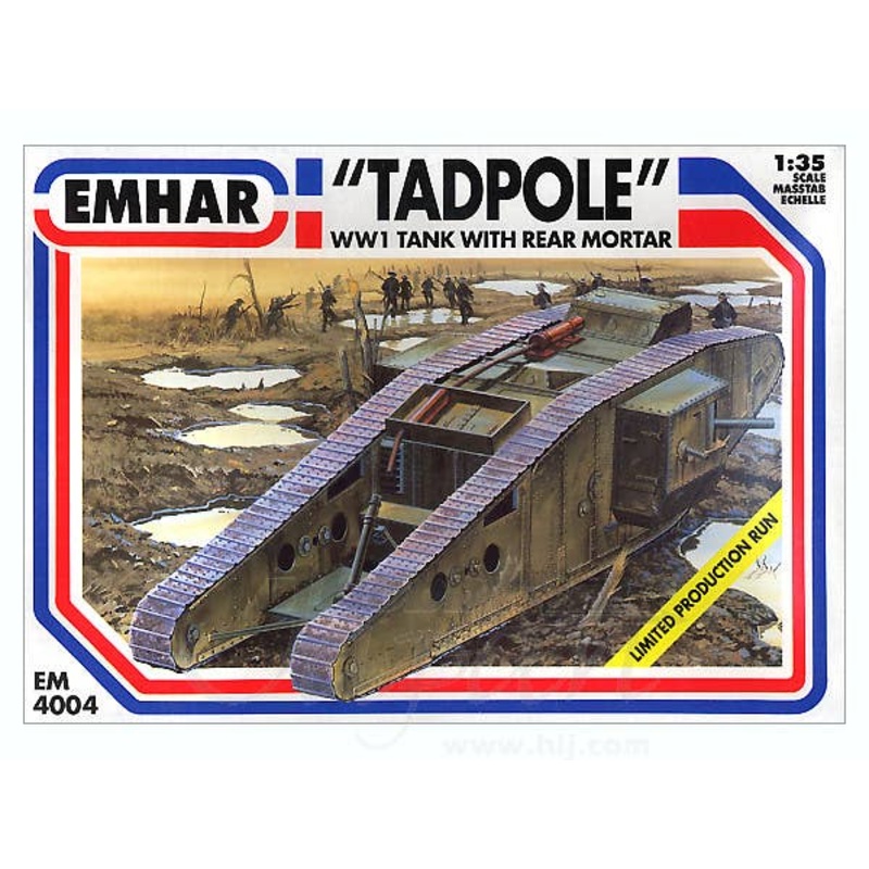 1/35 Tadpole WWI Tank with Rear Mortar