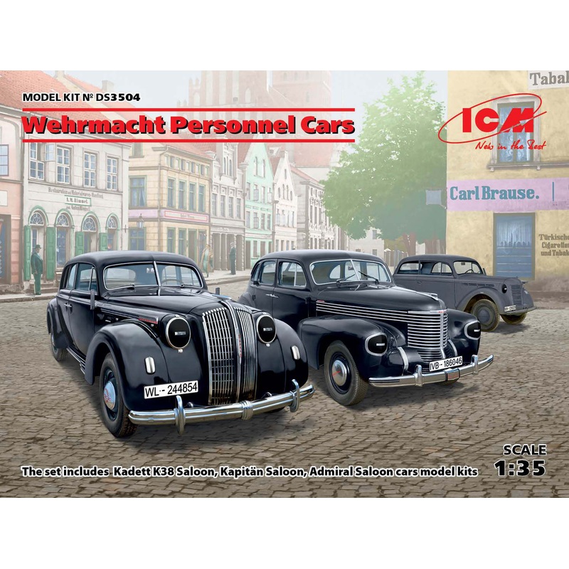 1/35 Wehrmacht Personnel Cars (Kadett K38 Salo Kapitan Saloon,Admiral Saloon)