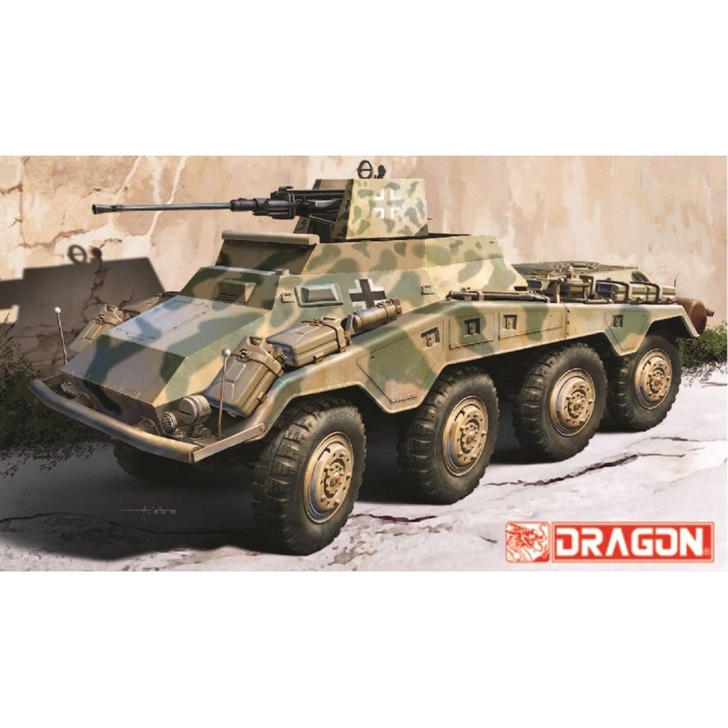 1/35 WW.II German Army Sd.Kfz.234/3 Schwabelafette 2cm Anti-Aircraft Gun 8-Wheel Heavy Armored Car