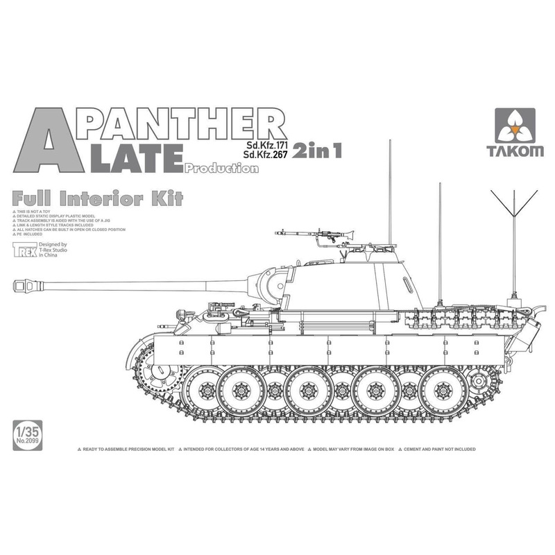 Panther Sd.Kfz 171/267 Ausf. A Late Production Full Interior Kit