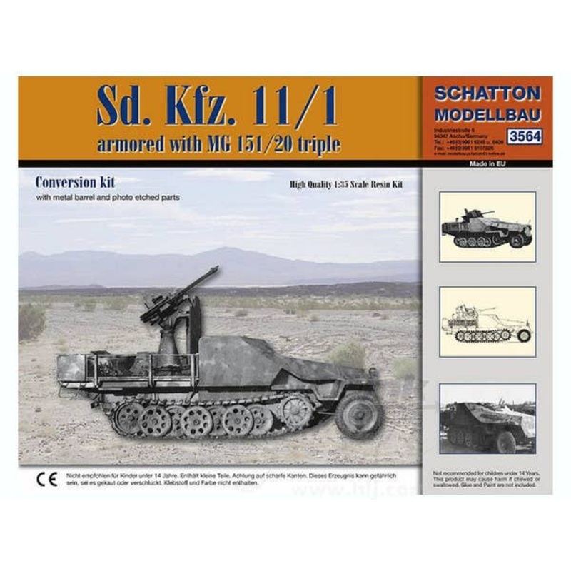 Sd.Kfz.11/1 Amored with MG 151/20 Triple Conversion Kit