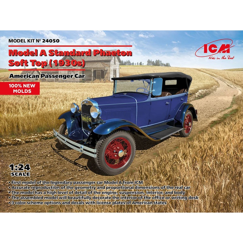 1/24 Model A Standard Phaeton Soft Top (1930s) American Passenger Car