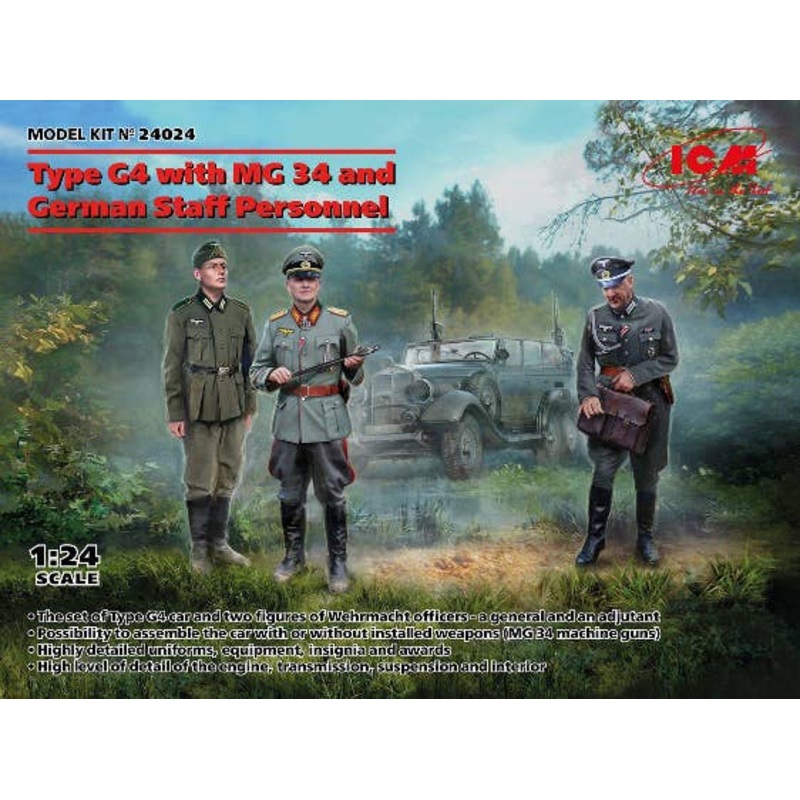 1/24 Type G4 with MG 34 and German Staff Personnel
