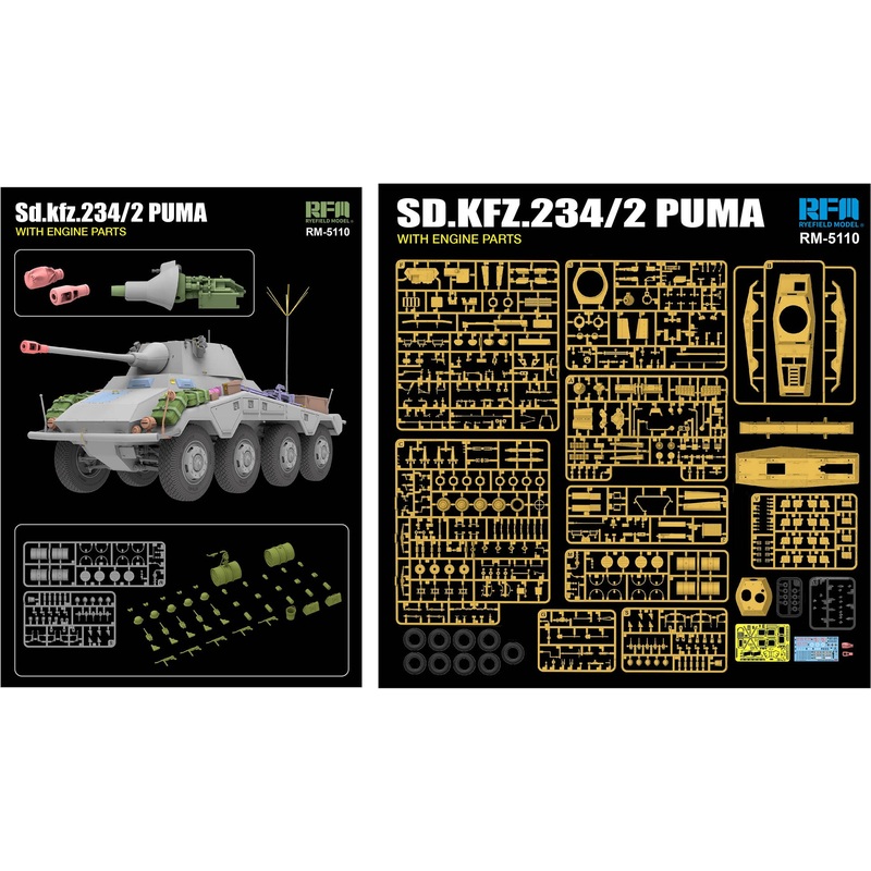 1/35 SD.KFZ.234/2 PUMA W/Engine Parts