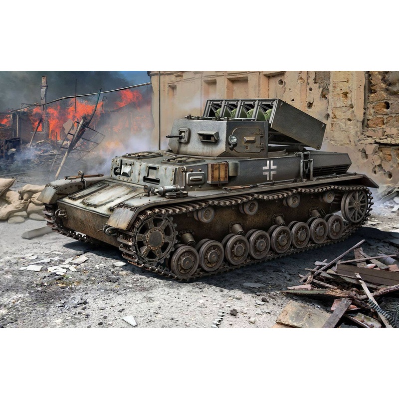 1/35 WW.II German Army Panzer IV Self-propelled Gun with Rocket Launcher Raketenberger Magic Track / Photo-etched Parts Included