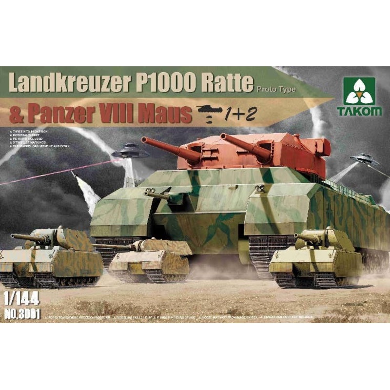 1/144 Landkreuzer P1000 Ratte & Panzer VIII Maus