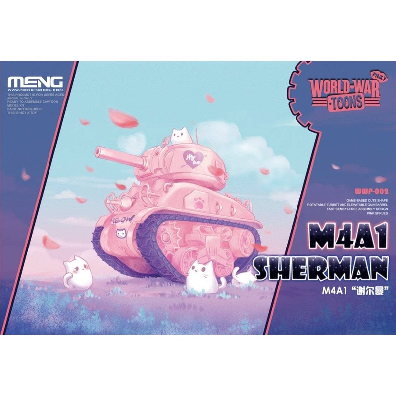 Pinky World War Toons M4A1 Sherman (Pink Color)