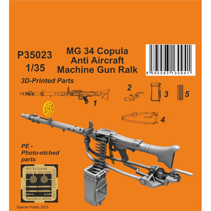 1/35 MG 34 Copula Anti Aircraft Machine Gun Rack