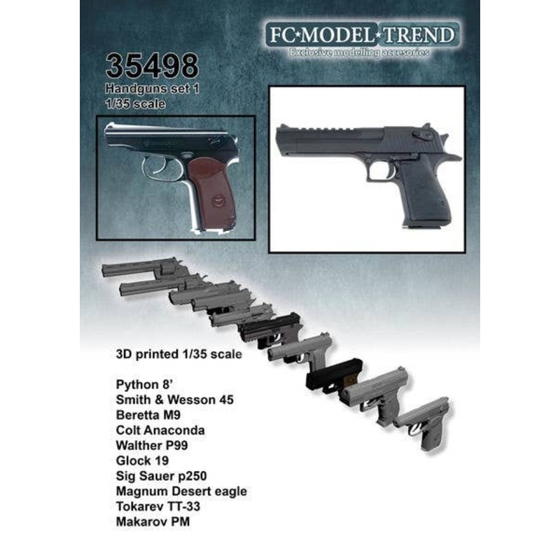 1/35 Modern hand guns