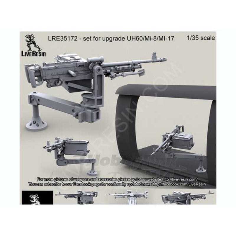 1/35 UH60/Mi-8/MI-17 Cargo Door M240H Mount (for Academy/Trumpeter)
