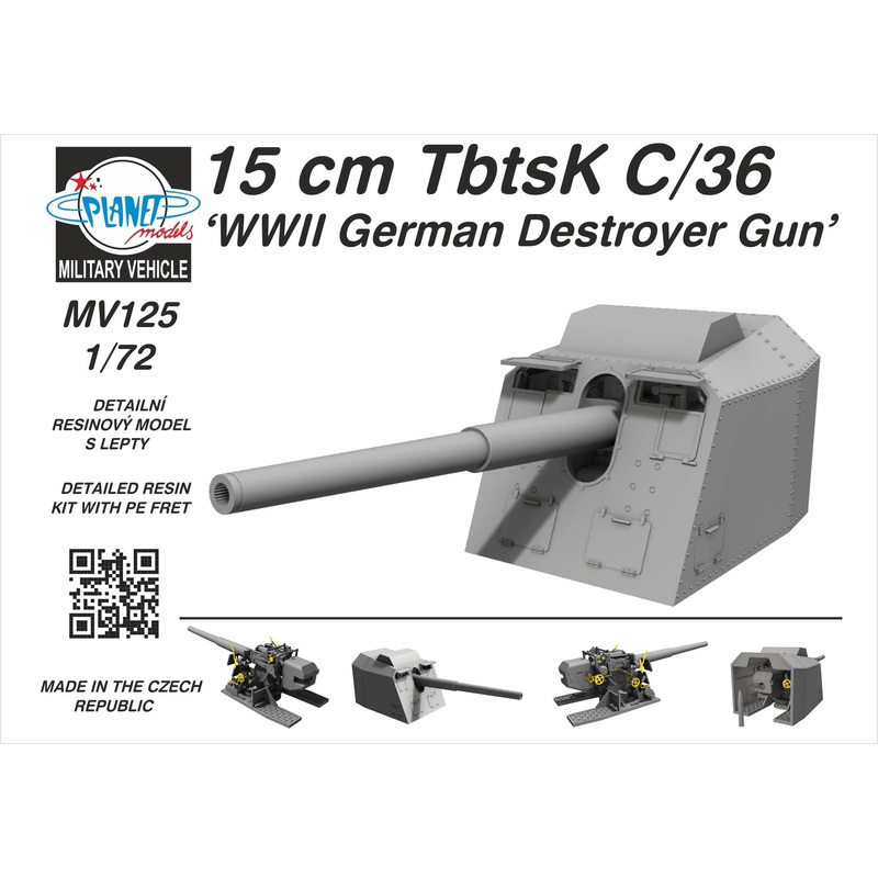 1/72 15cm TbtsK C/36 "WWII German Destroyer Gun"
